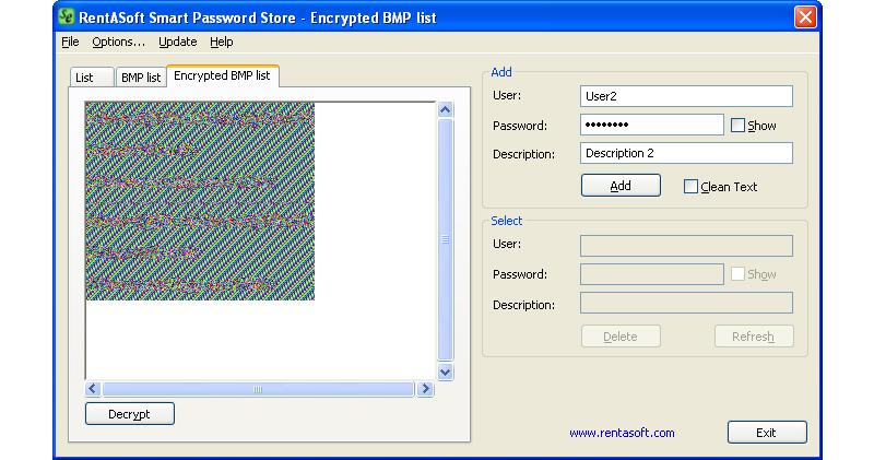 Image of Main Window - Create Encrypted Password Image